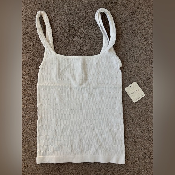 Free People NWT Square One Seamless Cami | Square Neck Stretch Crop Top | XS/S - Picture 6 of 12
